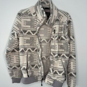 Carhartt Geometric Pattern Fleece - Cream and Black